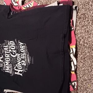 Black Graphic T-Shirt with White Text